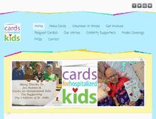 Tablet Screenshot of cardsforhospitalizedkids.com